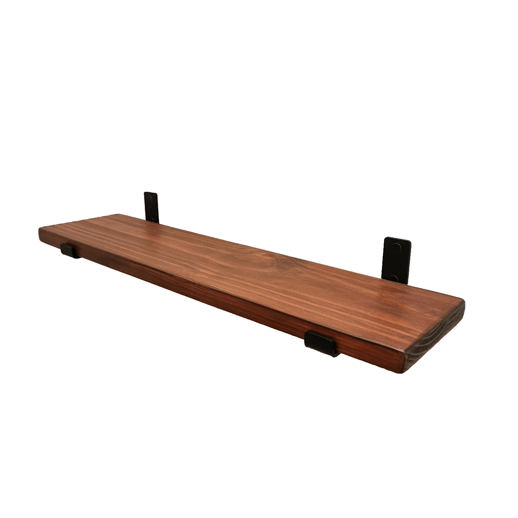 Dark Mahogany Pine Shelf