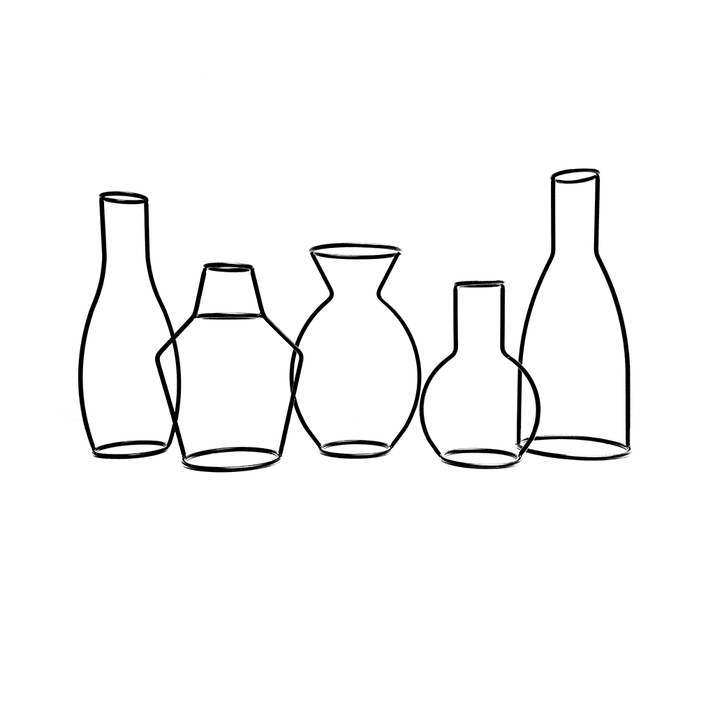 Silhouette Steel Vases